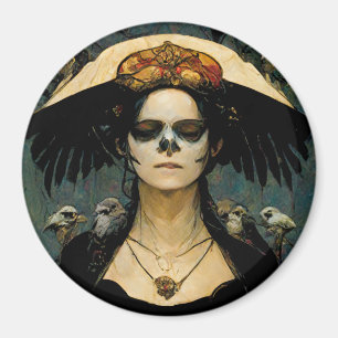 Aimant Raven Witch 4 Imaginaire Horreur Goth Gothique