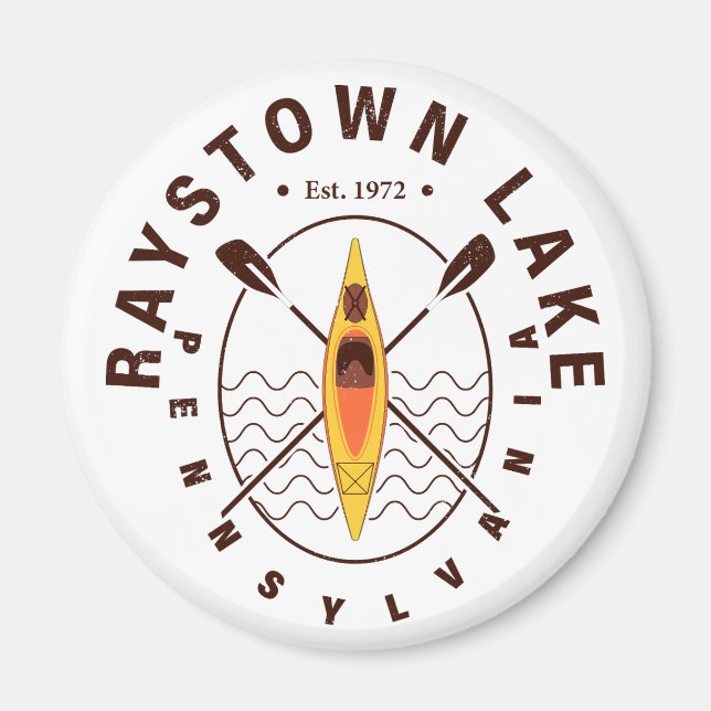 Aimant Raystown Lake Pennsylvania Kayaking Souvenirs (Devant)
