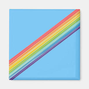 Aimant Rayures diagonales d'arc-en-ciel