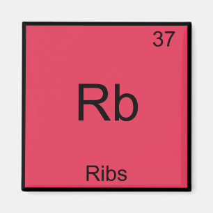 Aimant Rb - Ribs Chimie Élément Symbole Funny