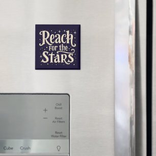 Aimant Reach for the Stars Celestial Typography Art
