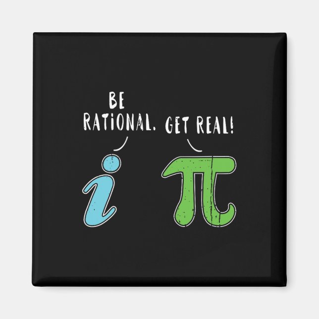 Aimant Real Be Rational Funny Math Mème Math Math Nerd Jo (Devant)