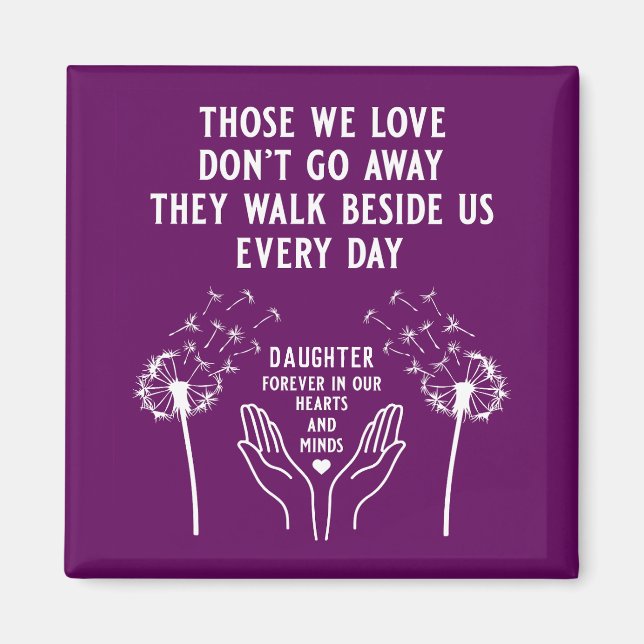 Aimant Réception funéraire en mémoire (Devant)