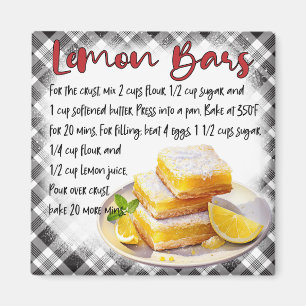 Aimant Recette de barres au citron