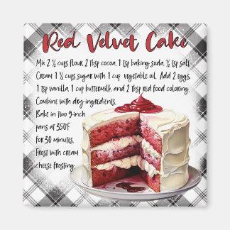 Aimant Recette du gâteau Red Velvet