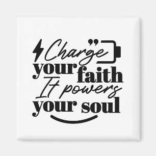 Aimant Rechargez Votre Foi – Citation Inspirante Chrétien