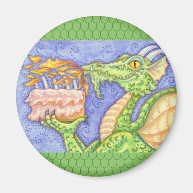 AIMANT RÉCOLTE D'INCENDIE DRAGON ÉCLAIRANT LES BOUGIES D' (Devant)