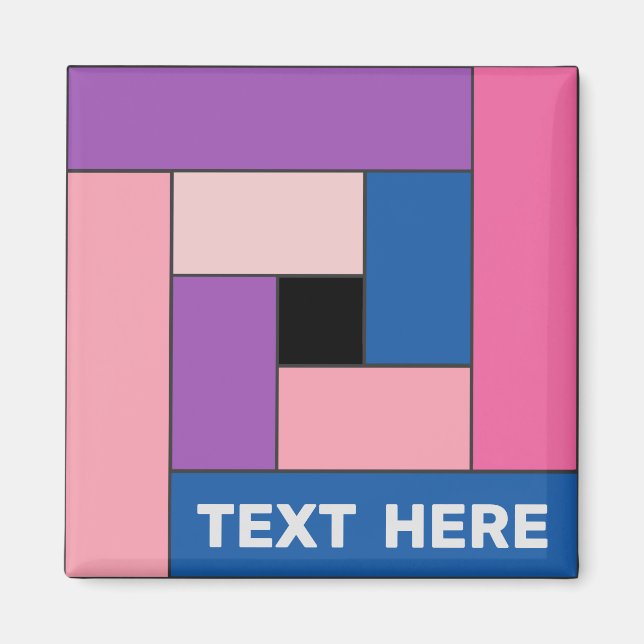 Aimant Rectangles géométriques (ver 1) avec n'importe que (Devant)