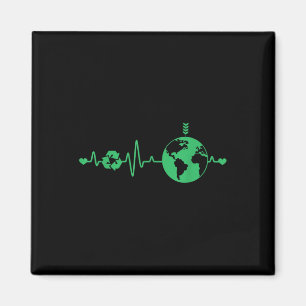 Aimant Recyclage Jour des terres de battage cardiaque Rec