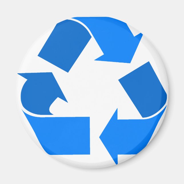 Aimant recycle bleu clair (Devant)