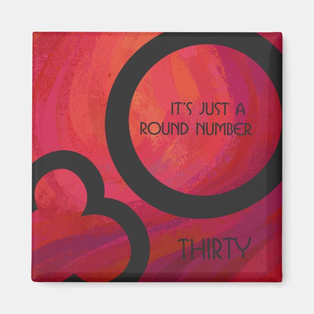 Aimant Red 30 Dix Anniversaire (Devant)