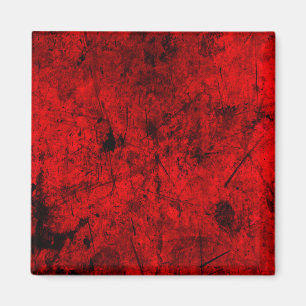 Aimant Red Black grunge abstract digital graphic art