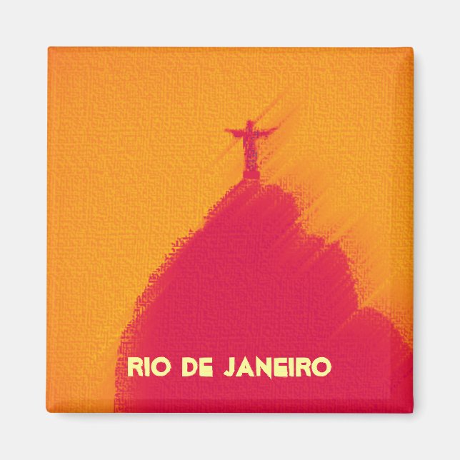 Aimant Red Corcovado Rio-Brasil (Devant)