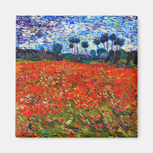 Aimant Red Flower Field, Van Gogh