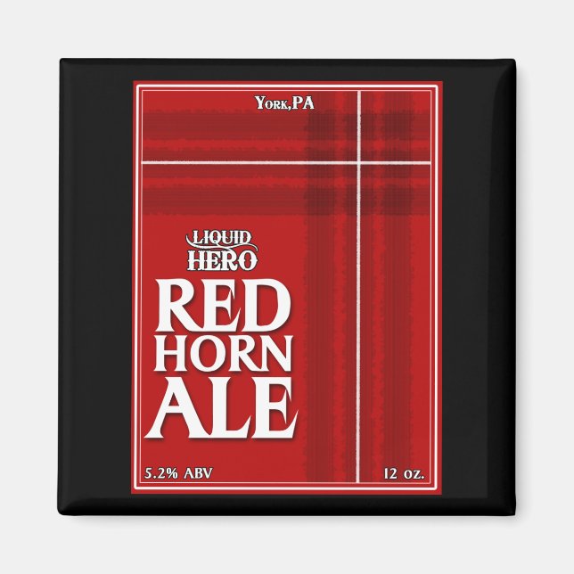 Aimant Red Horn Ale Étiquette (Devant)