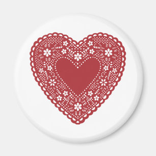Aimant Red Lace Heart
