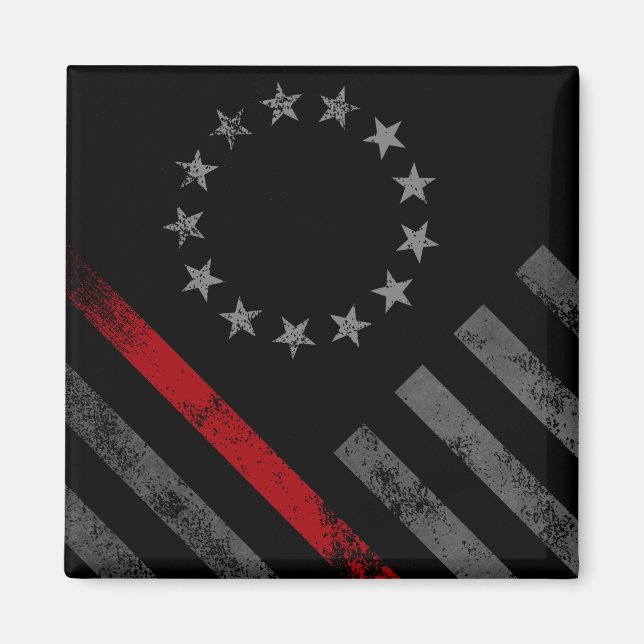 Aimant Red Line First Responsable Betsy Ross Drapeau amér (Devant)