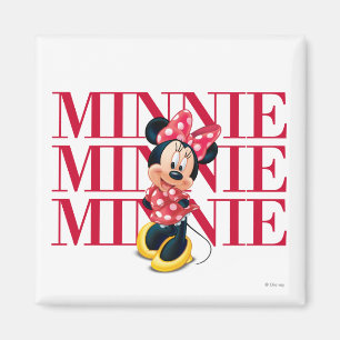 Aimant Red Minnie Nom