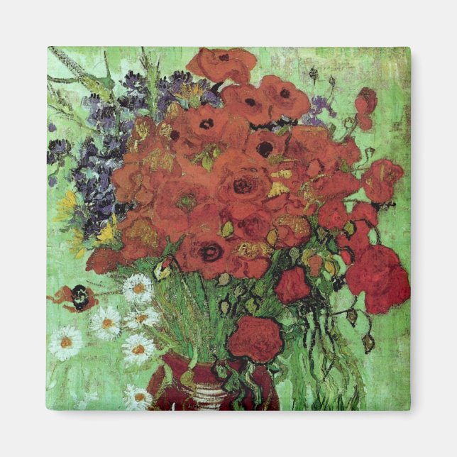 Aimant Red Poppies & Daisies (F280)Van Gogh Fine Art (Devant)