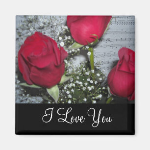 Aimant Red Roses Dit Que Je T'Aime
