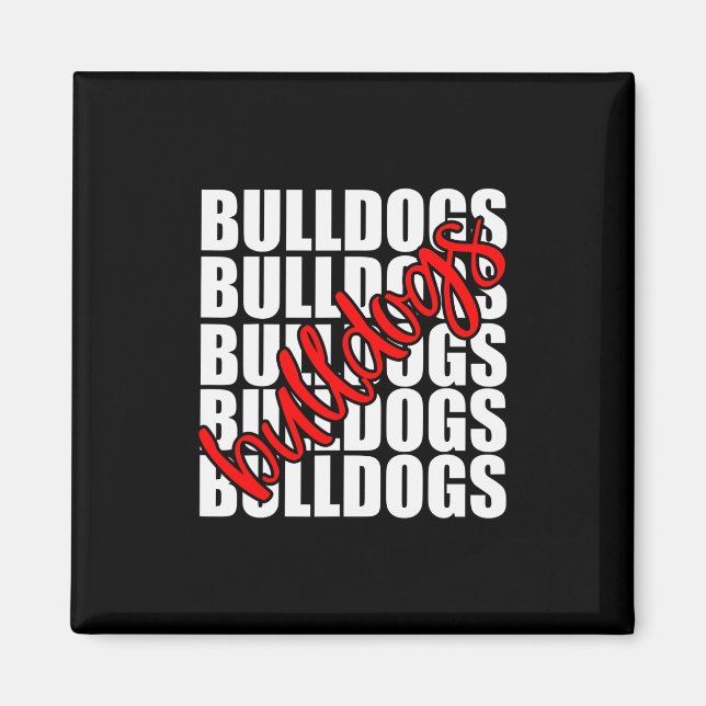 Aimant Red School Sports Fan Team Spirit (Devant)