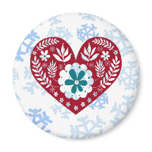 Red Vintage Heart Holiday Love