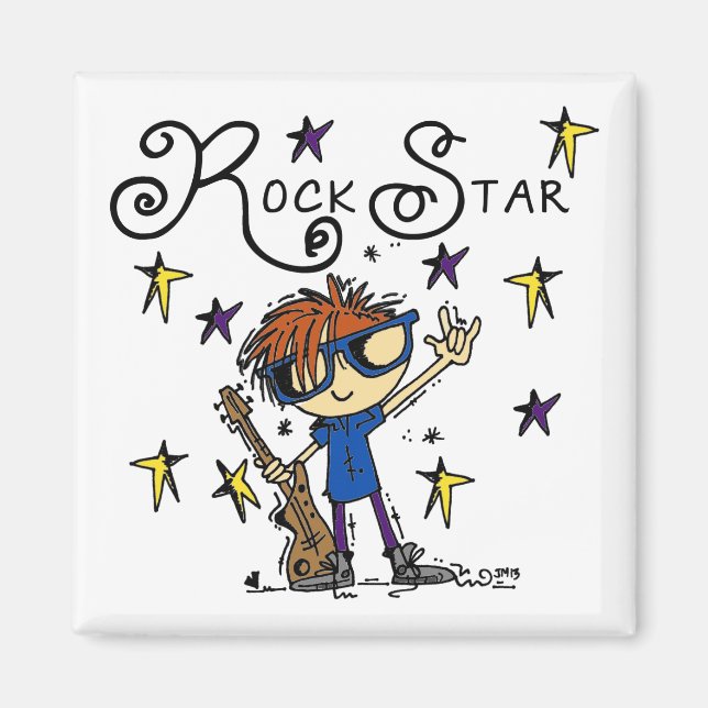 Aimant Redhead Boy Rock Star (Devant)