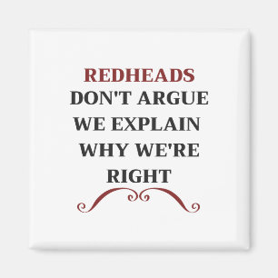 Aimant REDHEADS Ne plaide pas Nous expliquons pourquoi no
