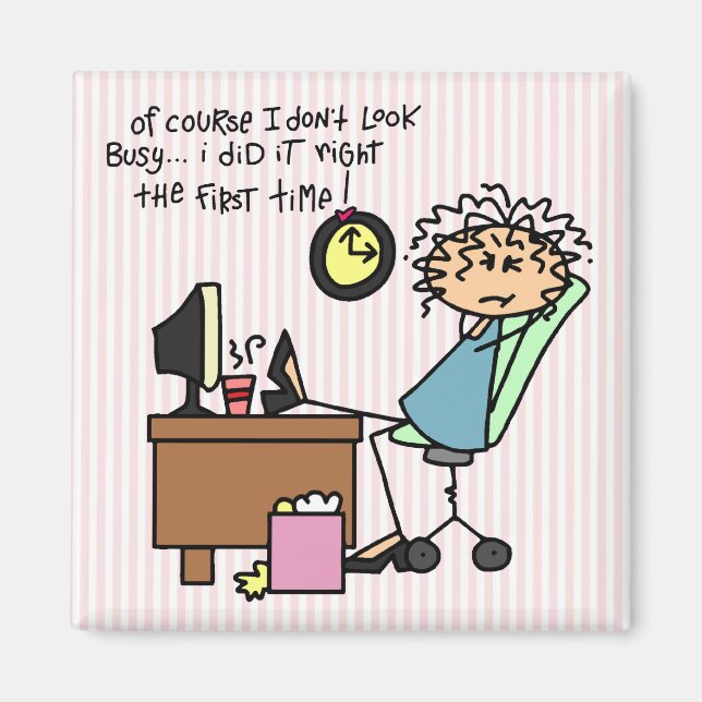 Aimant Redressez la première fois l'humour (Devant)