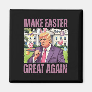 Aimant Refaire Pâques Grande Encore Drôle de Lapin Trump 