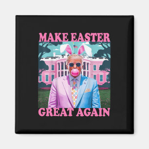 Aimant Refaire Pâques Grande Encore Drôle de Lapin Trump