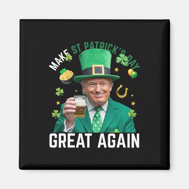 Aimant Refaisons la Saint-Patrick Grande Encore Leprechau (Devant)