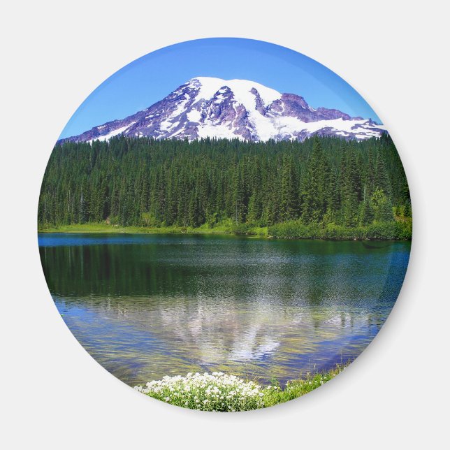 Aimant Reflection Lake, Mount Rainier, WA, États-Unis (Devant)