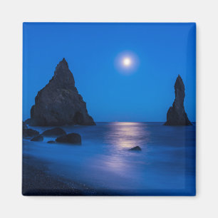 Aimant Reflet du lever de lune Islande, Reynisdrangur
