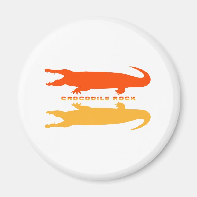 Aimant Réflexion crocodile (orange) (Devant)
