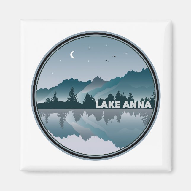 Aimant Réflexion du lac Anna Virginia (Devant)