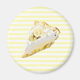 Aimant Réfrigérateur à tarte à la crème à la banane Magne