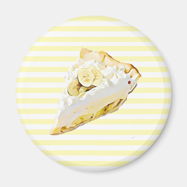 Aimant Réfrigérateur à tarte à la crème à la banane Magne (Devant)