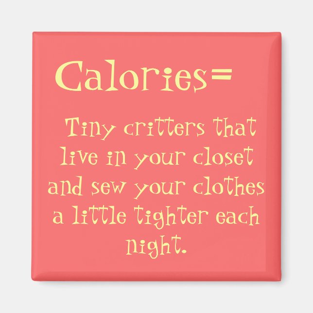 Aimant Réfrigérateur de calories (Devant)