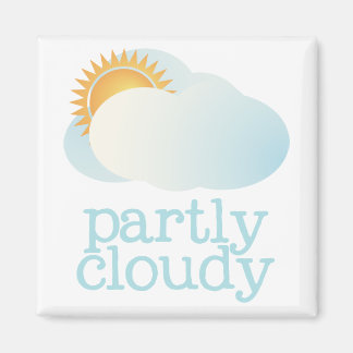 Aimant Réfrigérateur Météo - EN PARTIE NUAGE