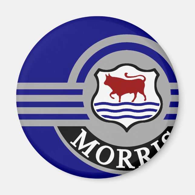 Aimant Réfrigérateur Mineure Morris bleu foncé (Devant)