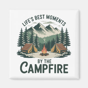 Aimant Réfrigérateur Moments de feu de camp 