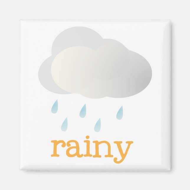 Aimant Réfrigérateur - PLUIE (Devant)