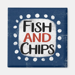Aimant Réfrigérateur Poisson Et Chips