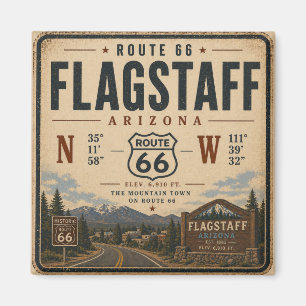 Aimant Réfrigérateur Souvenir Route 66 de Flagstaff