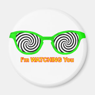 Aimant Regarder Hypnotiser Lunettes de soleil Rim vert Le