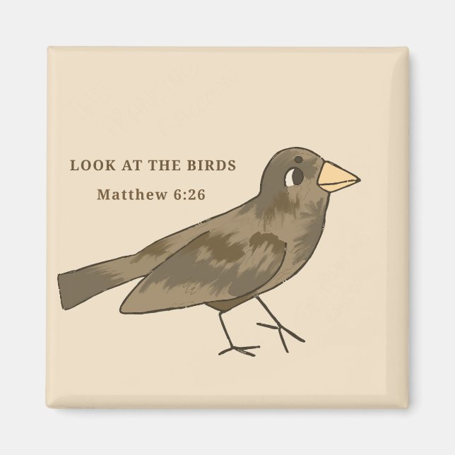 Aimant Regardez l'aimant des oiseaux (Devant)