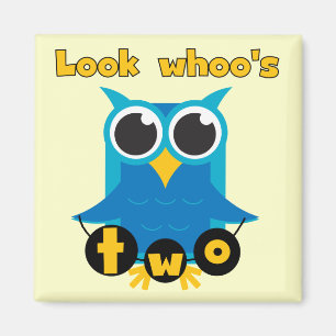 Aimant Regardez les 2 t-shirts et cadeaux d'anniversaire 