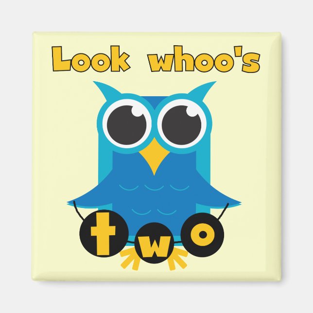 Aimant Regardez les 2 t-shirts et cadeaux d'anniversaire  (Devant)