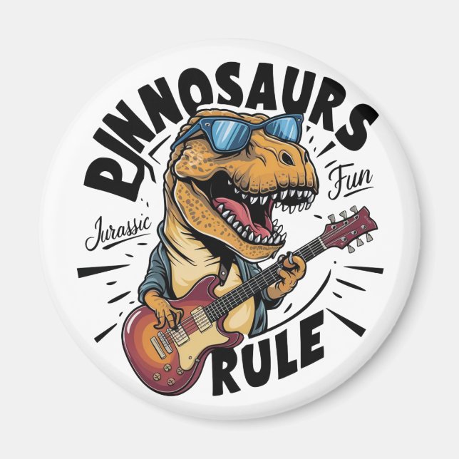 Aimant Règle des dinosaures (Devant)